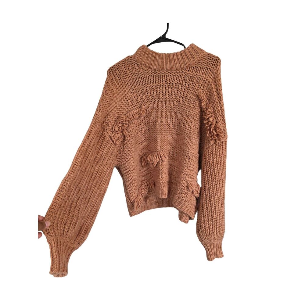 Universal Thread Chunky Knit Looped Fringe Sweater Size L